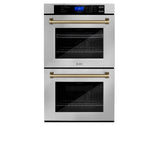 ZLINE 30" Autograph Edition Double Wall Oven with Self Clean and True Convection in Stainless Steel (AWDZ-30) [Color: Champagne Bronze]