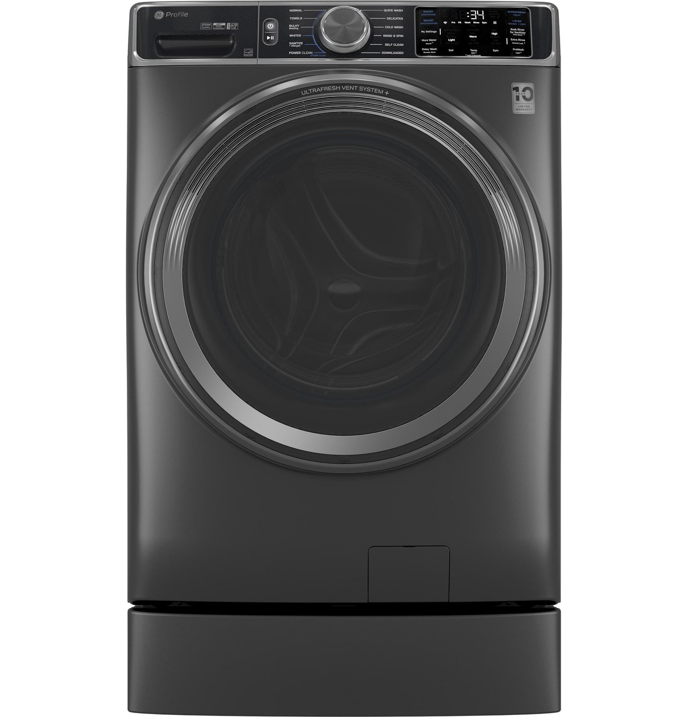 GE Profile™ 5.5 cu. ft. Capacity Smart Front Load ENERGY STAR® Steam Washer with UltraFresh Vent System+ and Smart Wash & Smart Rinse