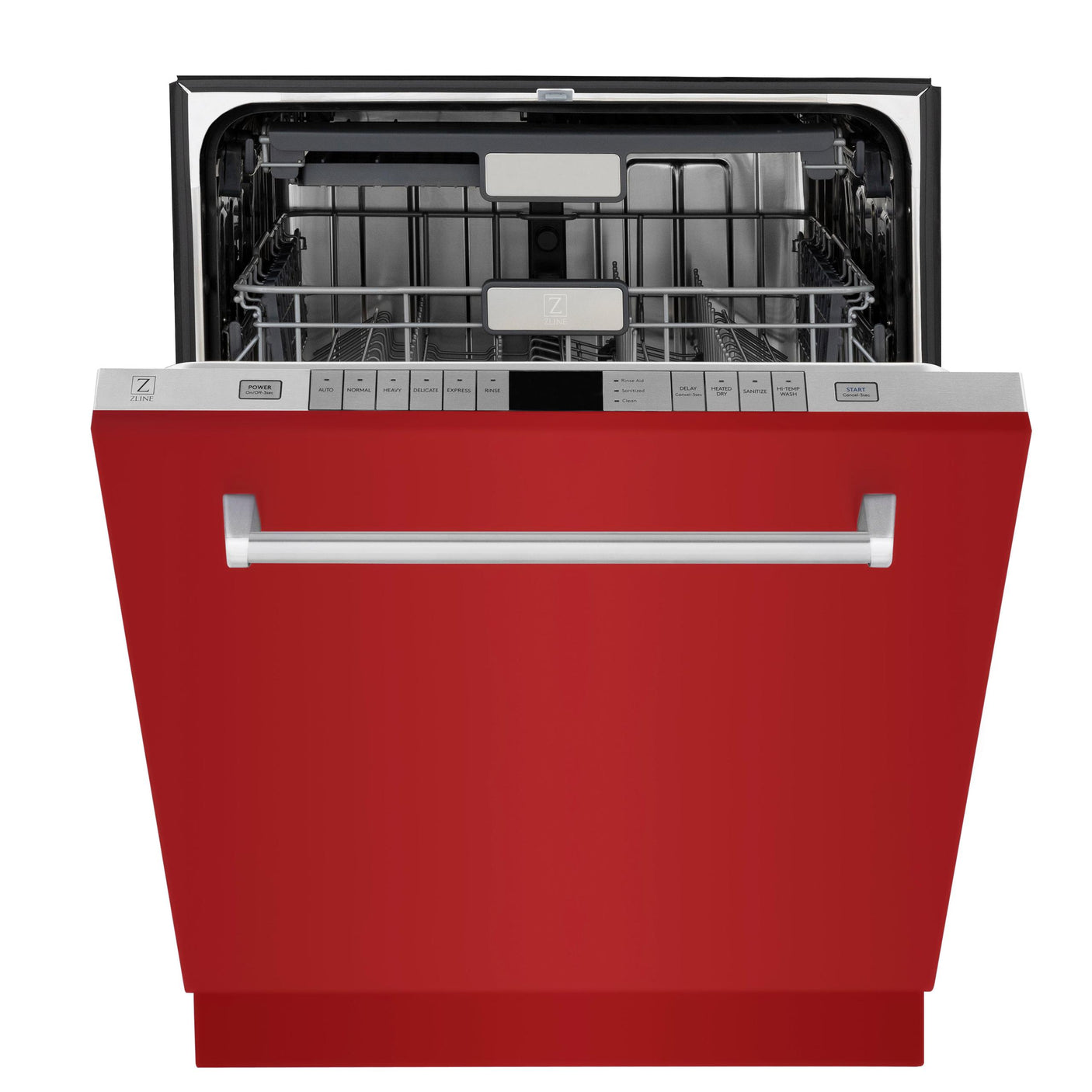 ZLINE 24" Monument Series 3rd Rack Top Touch Control Dishwasher with Stainless Steel Tub, 45dBa (DWMT-24) [Color: Red Matte]