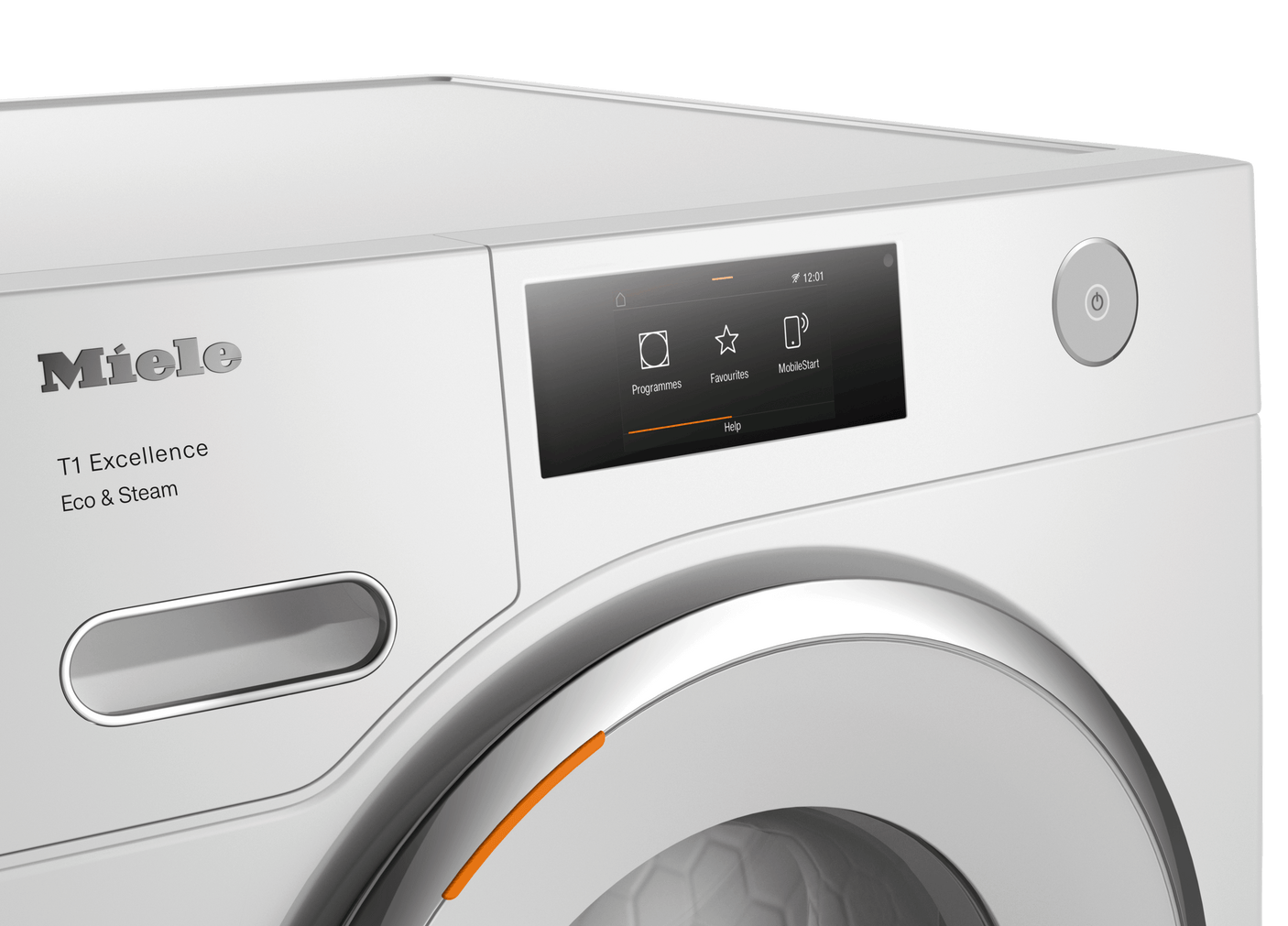 TXR860WP Eco & Steam - T1 Heat-Pump Dryer: With Miele@home and SteamFinish for smart laundry care.