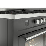 Professional Plus II 60 Inch Dual Fuel Liquid Propane Freestanding Range in Matte Graphite with Trim