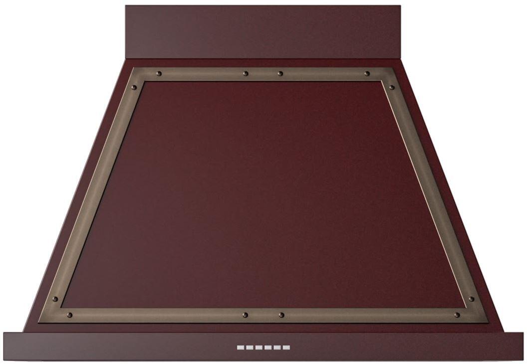 Nostalgie 36 Inch Burgundy Wall Mount Convertible Range Hood