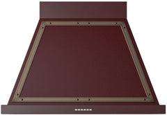 Nostalgie 36 Inch Burgundy Wall Mount Convertible Range Hood