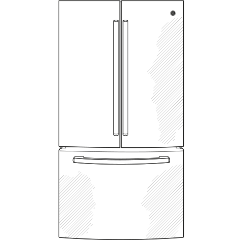 GE® ENERGY STAR® 20.8 Cu. Ft. French-Door Refrigerator