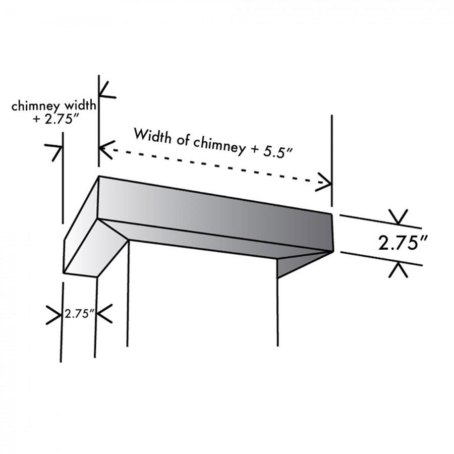 ZLINE Crown Molding 3 For Wall Range Hood (CM3-455/476/477/667/697)