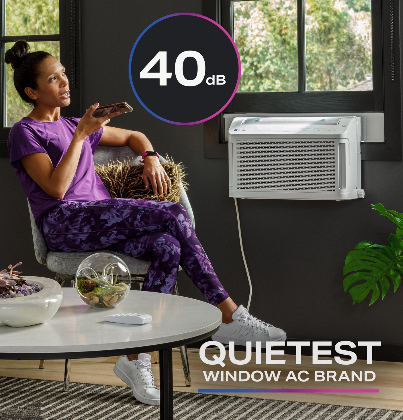 GE Profile ClearView™ ENERGY STAR® 12,200 BTU Inverter Smart Ultra Quiet Window Air Conditioner for Large Rooms up to 550 sq. ft.