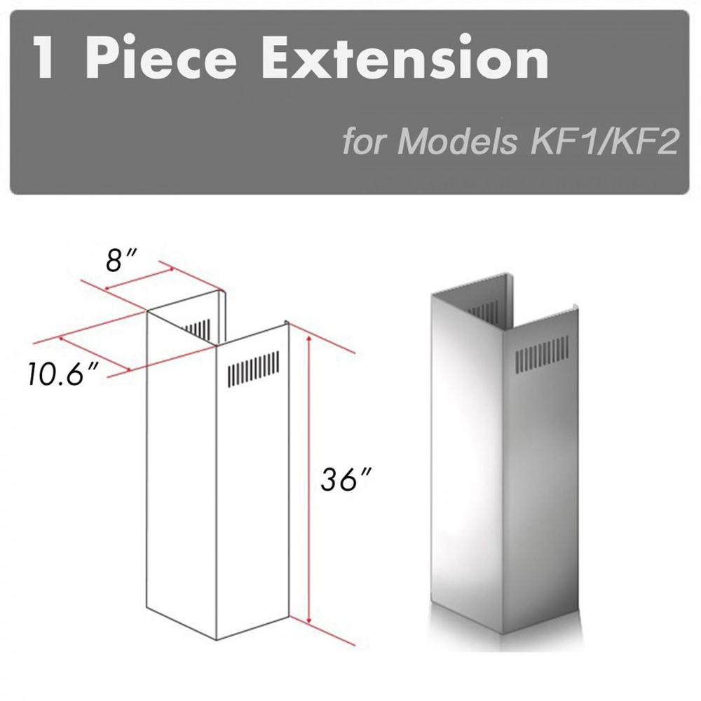 ZLINE 1-36 in. Chimney Extension for 9 ft. to 10 ft. Ceilings (1PCEXT-KF1/KF2)