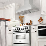 ZLINE Professional Convertible Vent Wall Mount Range Hood in Stainless Steel (597)