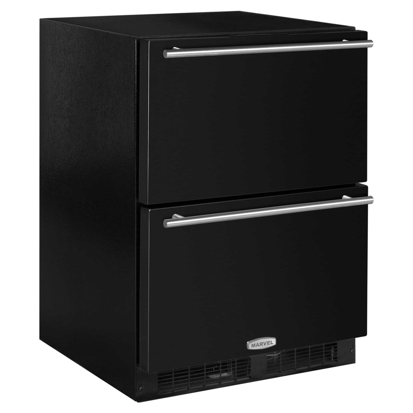 24-In Built-In Refrigerated Drawers with Door Style - Black, Door Swing - Field Reversible