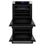 ZLINE 30" Autograph Edition Double Wall Oven with Self Clean and True Convection in DuraSnow Stainless Steel (AWDSZ-30) [Color: Matte Black]