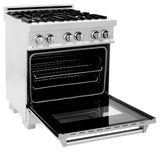 ZLINE 30 in. 4.0 cu. ft. Dual Fuel Range with Gas Stove and Electric Oven in All DuraSnow Stainless Steel with Color Door Options (RAS-SN-30) [Color: DuraSnow Stainless Steel]