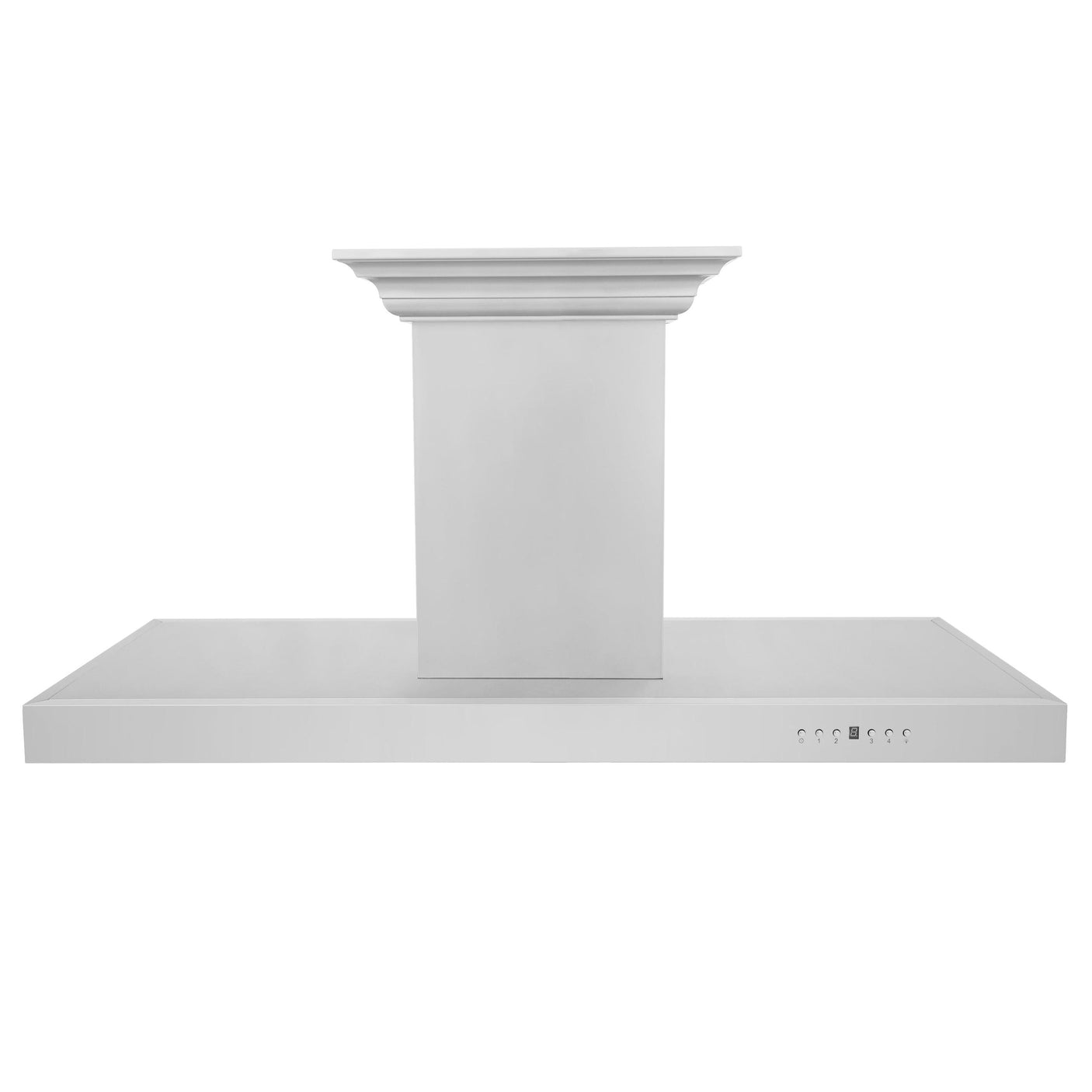 ZLINE Island Mount Range Hood in Stainless Steel with Built-in ZLINE CrownSound Bluetooth Speakers (KE2iCRN-BT)