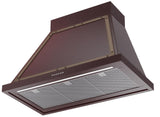 Nostalgie 36 Inch Burgundy Wall Mount Convertible Range Hood