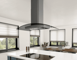 Ravenna Island, 42in, Black SS+Gray Glass, LED