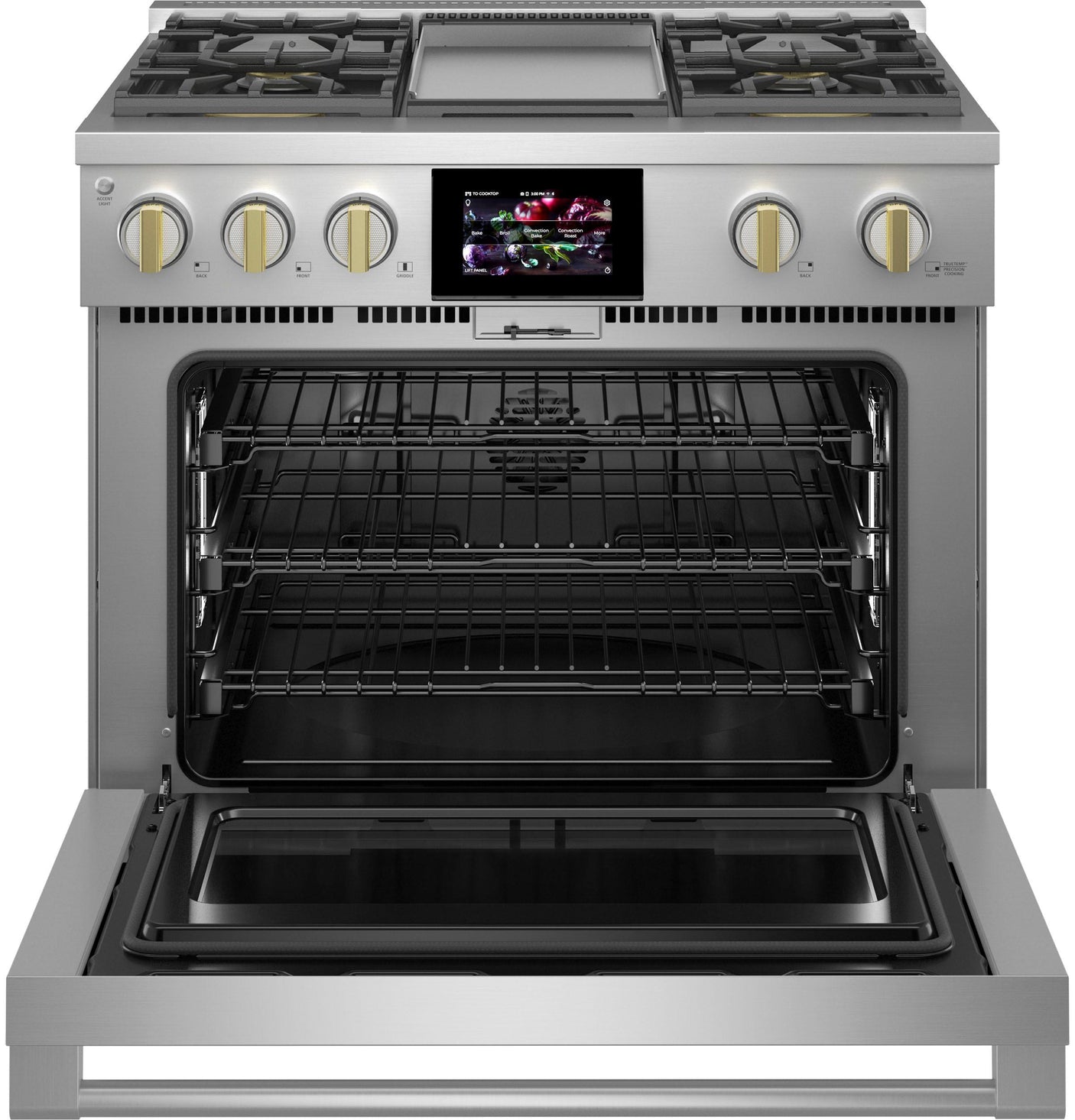 Monogram 36" Dual-Fuel Professional Range with 4 Burners and Griddle