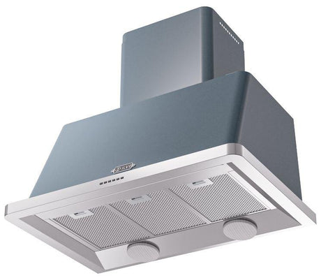 Majestic 36 Inch Blue Grey Wall Mount Convertible Range Hood