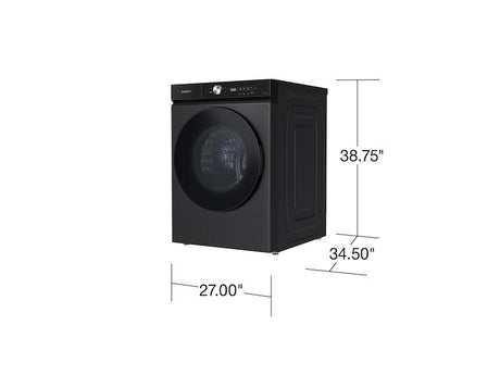 Bespoke 5.3 cu. ft. Ultra Capacity Front Load Washer with Super Speed Wash and AI Smart Dial in Brushed Black