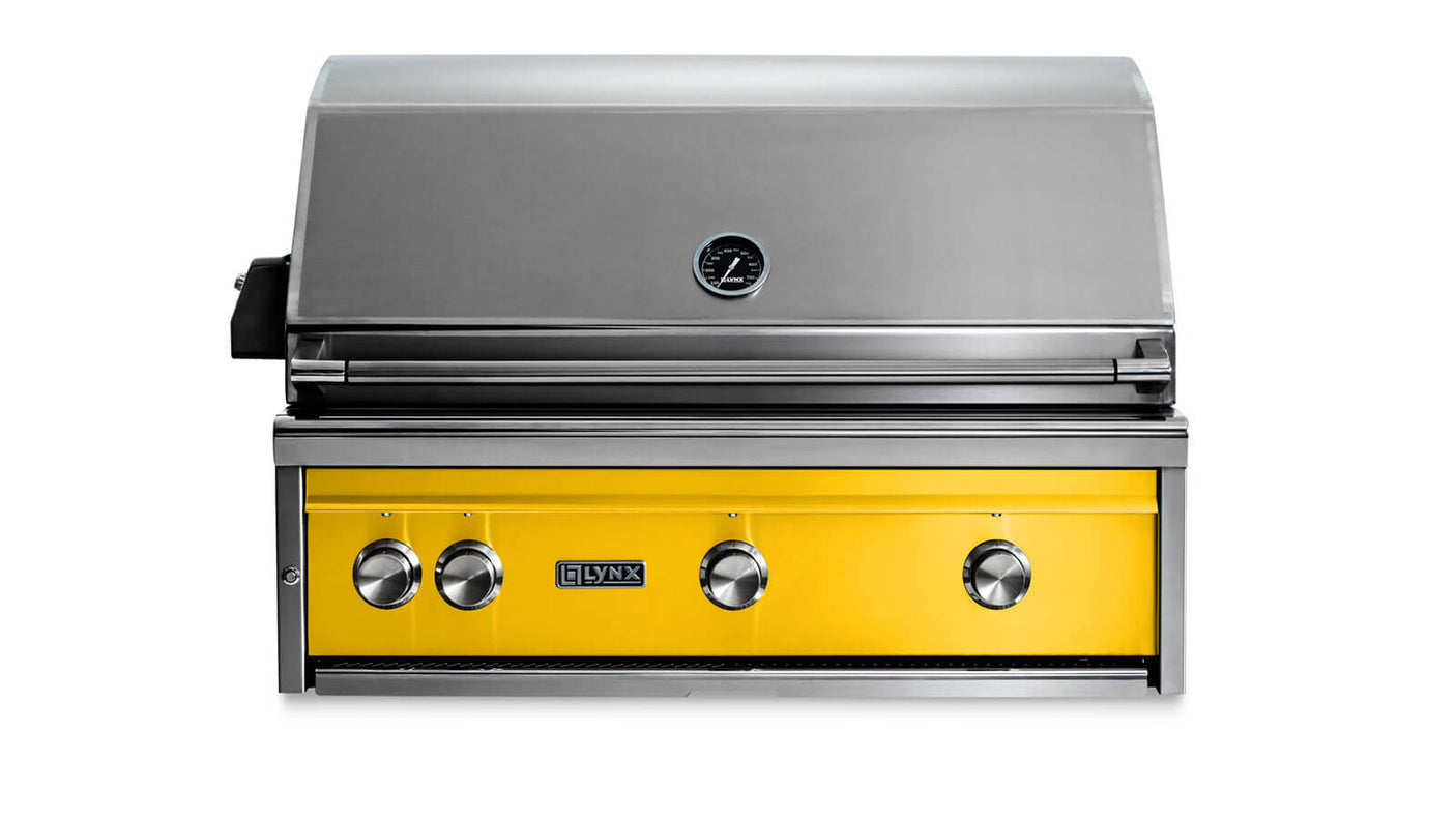 36" Built In All Trident™ Grill w/ Flametrak and Rotisserie - California Poppy