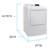 Avanti Front Load Electric Clothes Dryer, 6.7 cu. ft. Capacity - White / 6.7 cu. ft.