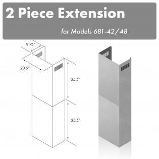 ZLINE 71 in. Extended Chimney (2PCEXT-681-42/48)