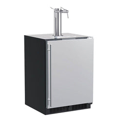 24-in Built-in Dispenser with Twin Wine & Beverage Tap with Door Style - Stainless Steel, Dispenser Type - Twin Wine