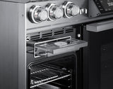 48" Pro Dual-Fuel Steam Range, Silver Stainless Steel, Natural Gas