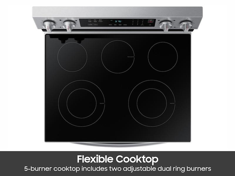 6.3 cu. ft. Smart Freestanding Electric Range with Rapid Boil™ & Self Clean in Stainless Steel