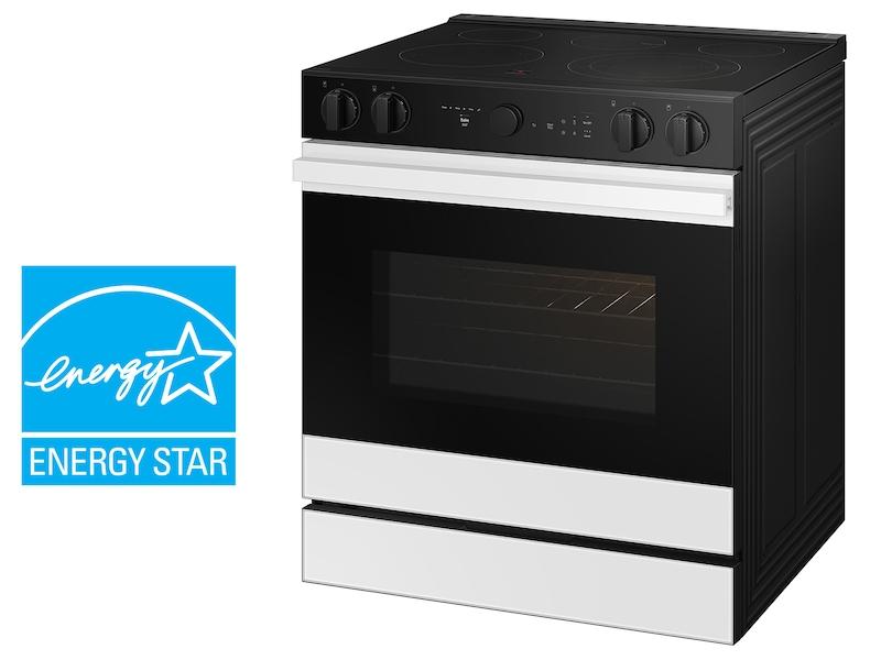 Bespoke 6.3 cu. ft. Smart Slide-In ENERGY STAR® Certified Electric Range with Air Fry in White Glass