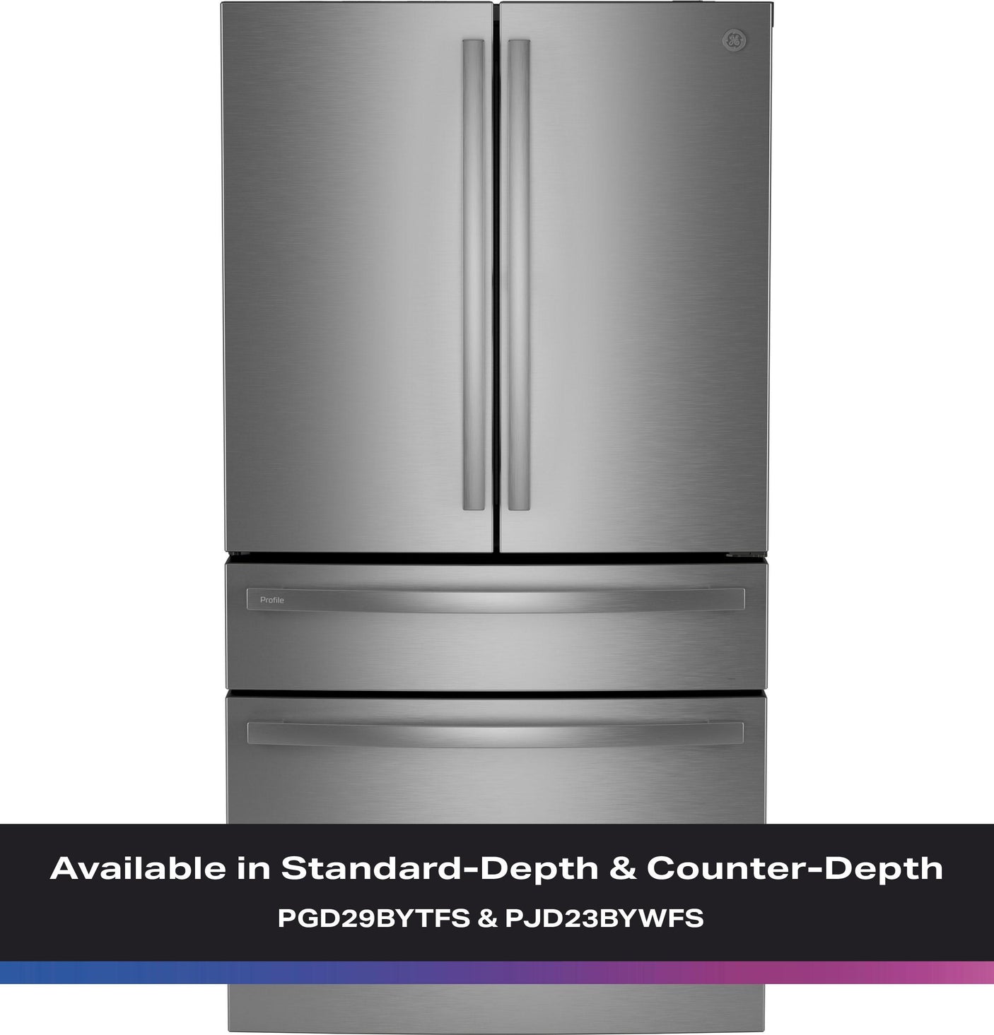 GE Profile™ ENERGY STAR® 29 Cu. Ft. Smart Fingerprint Resistant 4-Door French-Door Refrigerator with Door In Door