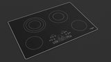 30" RADIANT COOKTOP WITH BRUSHED ALUMINUM TRIM