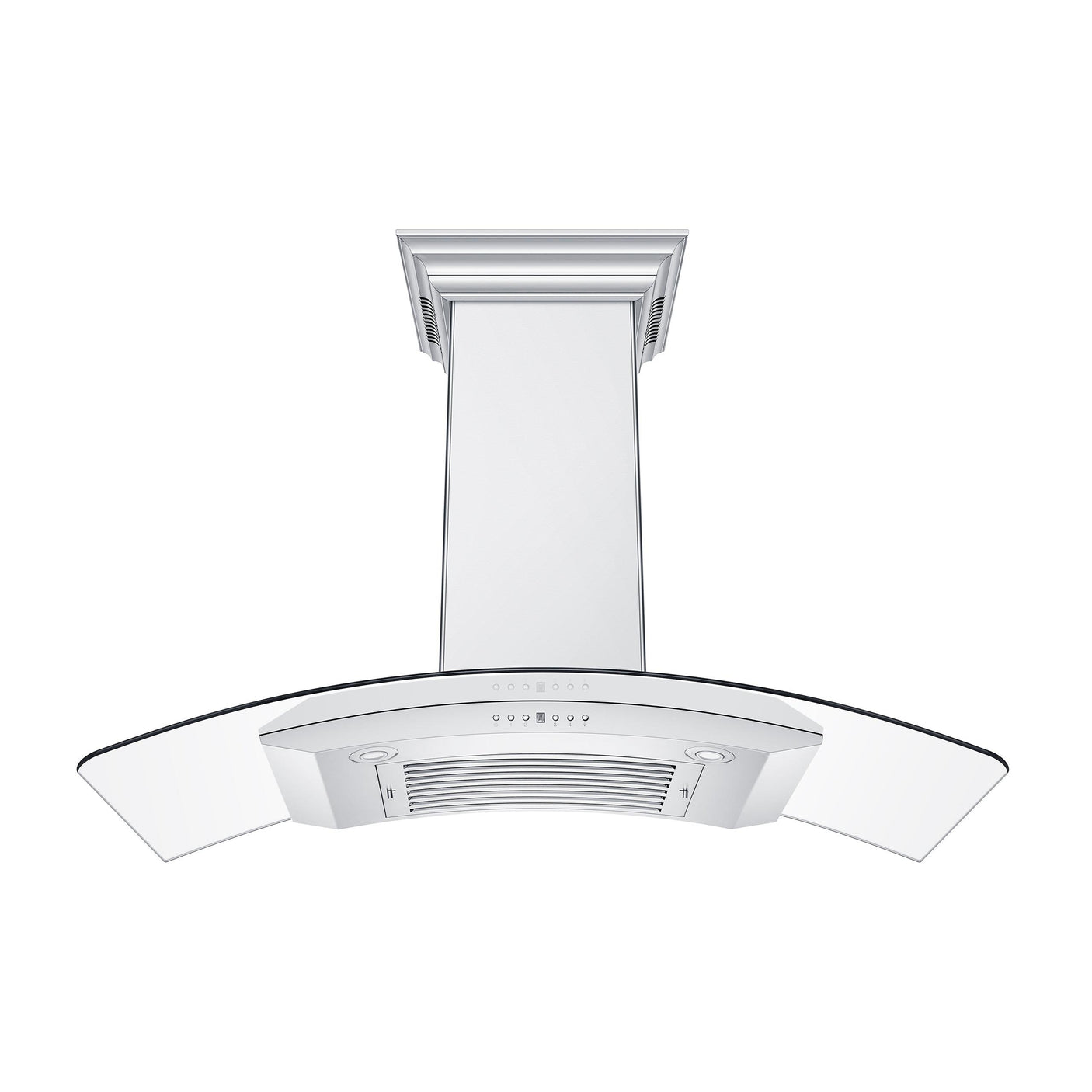 ZLINE Ducted Vent Wall Mount Range Hood in Stainless Steel with Built-in ZLINE CrownSound Bluetooth Speakers (KN4CRN-BT)