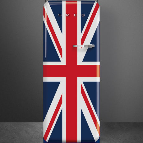 Approx 24" 50'S Style Refrigerator with ice compartment, Union Jack, Left hand hinge