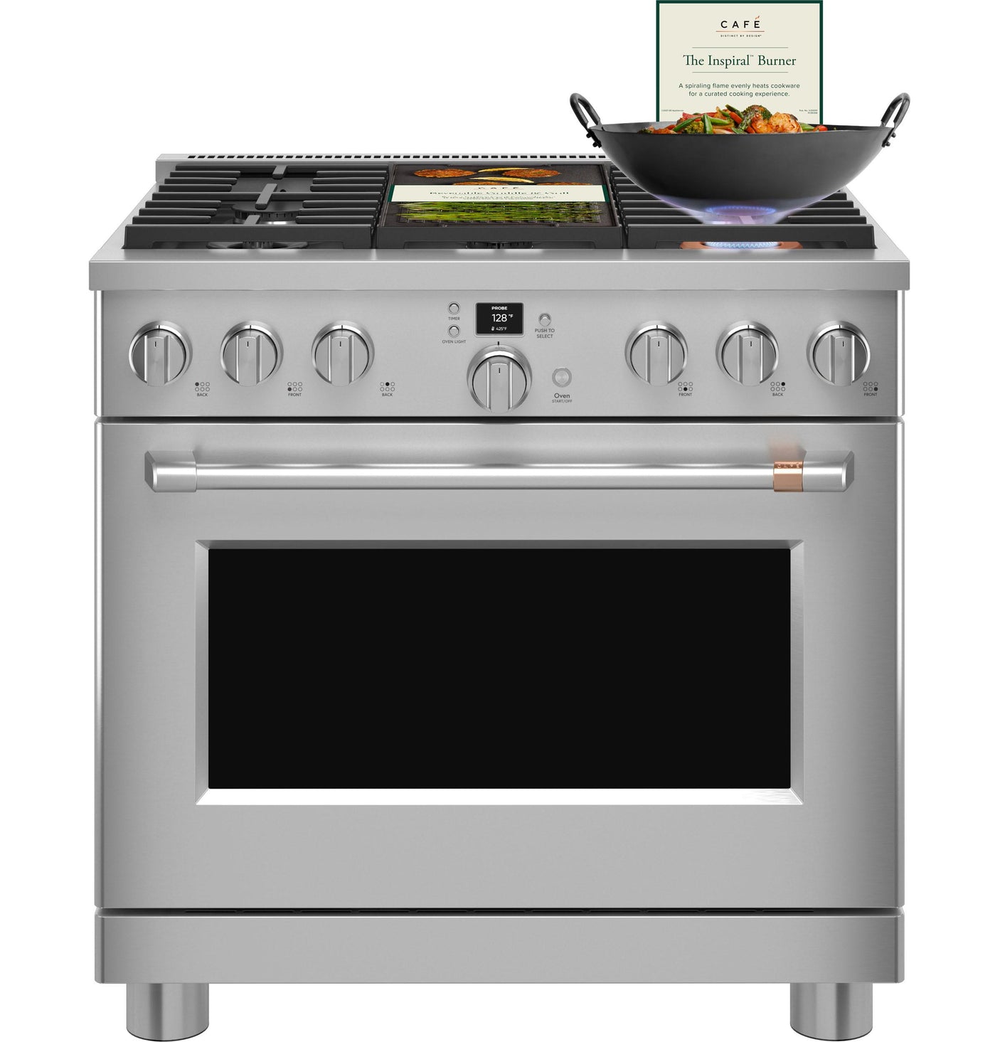 Café™ 36" Smart Dual-Fuel Commercial-Style Range with 6 Burners (Natural Gas)