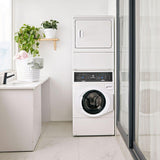 SF7 Stacked White Washer - Electric Dryer with Pet Plus  Sanitize  Fast Cycle Times  5-Year Warranty