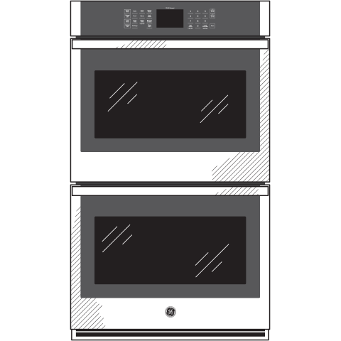 GE® 30" Smart Built-In Self-Clean Double Wall Oven with Never-Scrub Racks