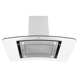 ZLINE Convertible Vent Island Mount Range Hood in Stainless Steel & Glass (GL9i)