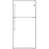 GE® 16.6 Cu. Ft. Top-Freezer Refrigerator