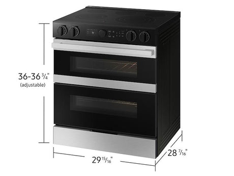 Bespoke Smart Slide-In Electric Range 6.3 cu. ft. with Flex Duo™ & Illuminated Precision Knobs in Stainless Steel