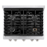 ZLINE 30 in. 4.2 cu. ft. Paramount Dual Fuel Range with 4 Burner Gas Cooktop and Electric Convection Oven in Stainless Steel (SDR30)