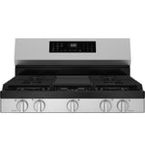 GE® 30" Free-Standing Gas Convection Range with No Preheat Air Fry and EasyWash™ Oven Tray