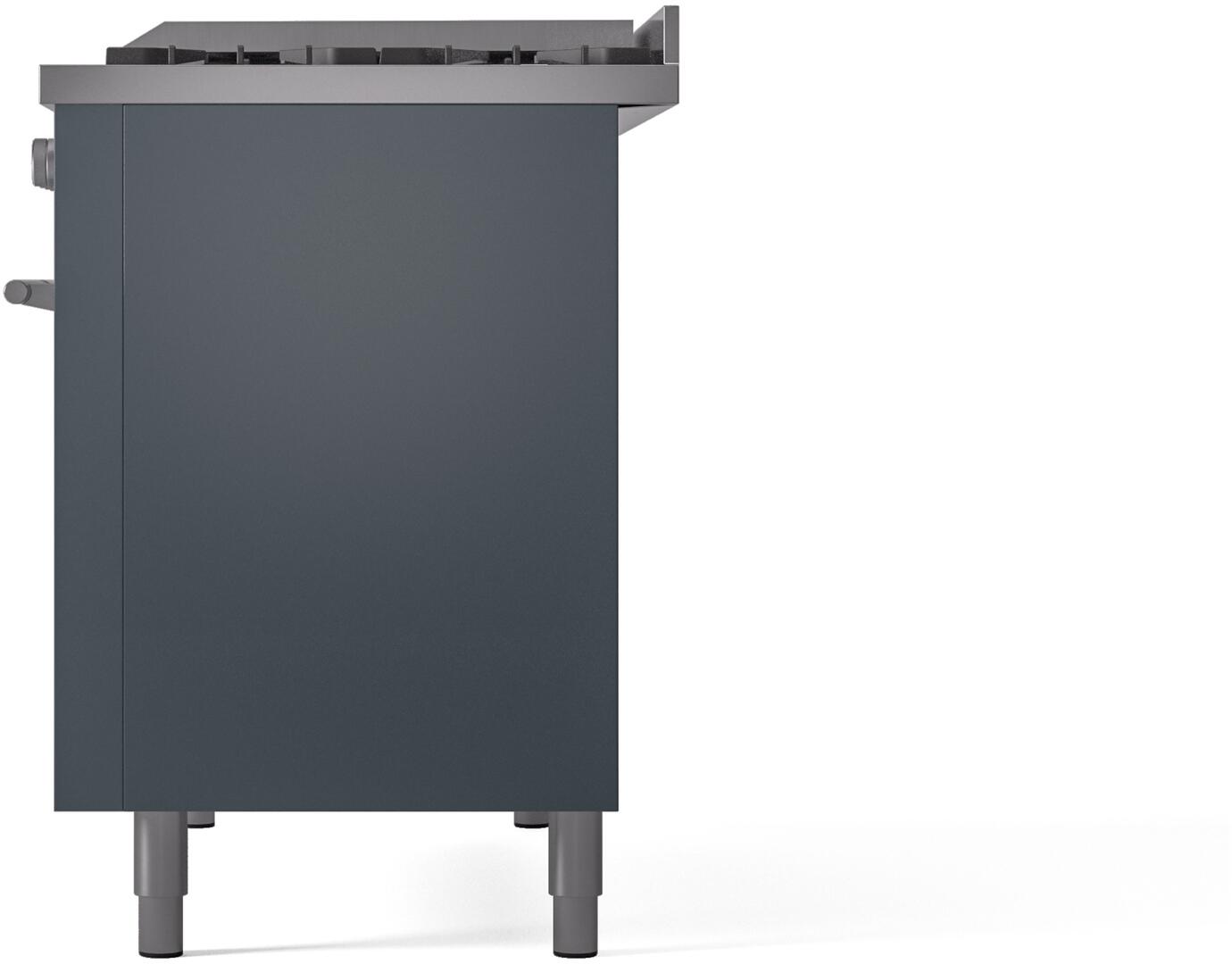 Professional Plus II 48 Inch Dual Fuel Liquid Propane Freestanding Range in Blue Grey with Trim