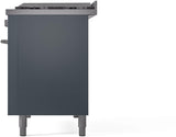 Professional Plus II 48 Inch Dual Fuel Liquid Propane Freestanding Range in Blue Grey with Trim