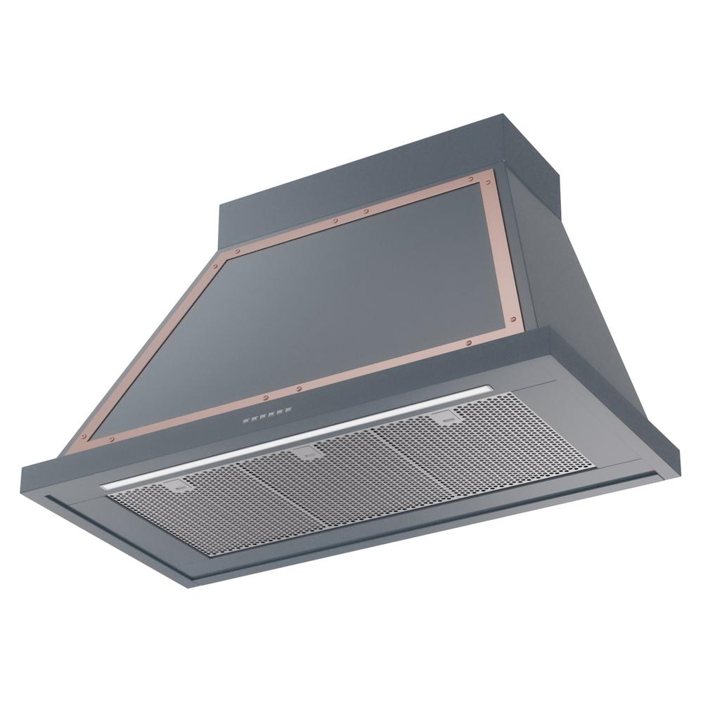 ILVE UANB40BGP Nostalgie Noblesse 40 inch Range Hood (Blue Grey, Copper)