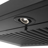 ZLINE Convertible Vent Wall Mount Range Hood in Black Stainless Steel with Crown Molding (BSKBNCRN)