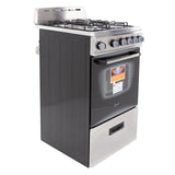 Avanti 20" Compact Gas Range Oven - White / 2.1 cu. ft.