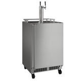 24-in Outdoor Mobile Dispenser with Twin Beer & Beverage Tap with Door Style - Stainless Steel, Dispenser Type - Twin Beer