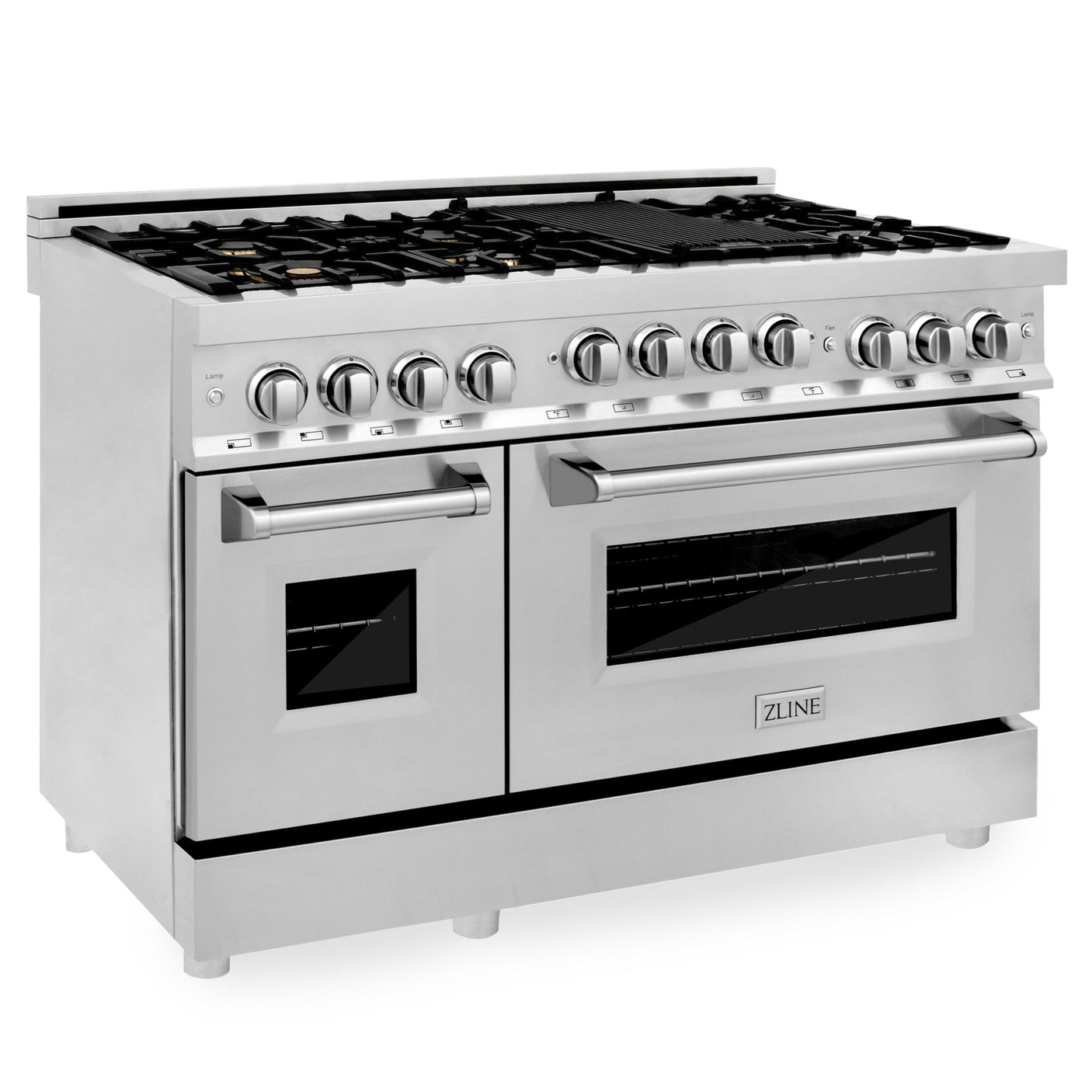 ZLINE 48" 6.0 cu. ft. Range with Gas Stove and Gas Oven in Stainless Steel (RG48) [Color: Red Gloss]