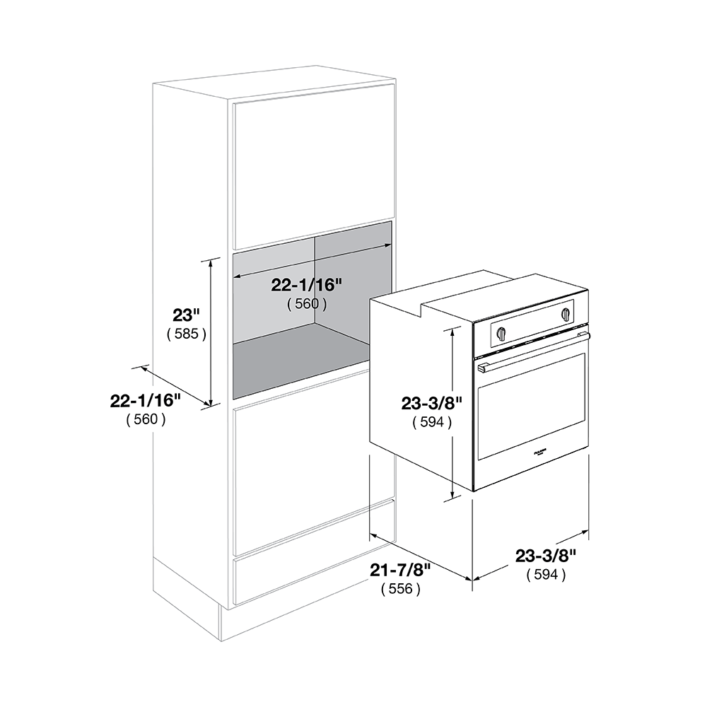 24" MULTIFUCTION EASY-CLEAN OVEN