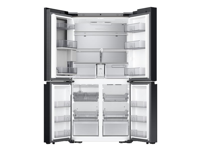 Bespoke Counter Depth 4-Door Flex™ Refrigerator (23 cu. ft.) with AI Family Hub™+ and AI Vision Inside™ in White Glass