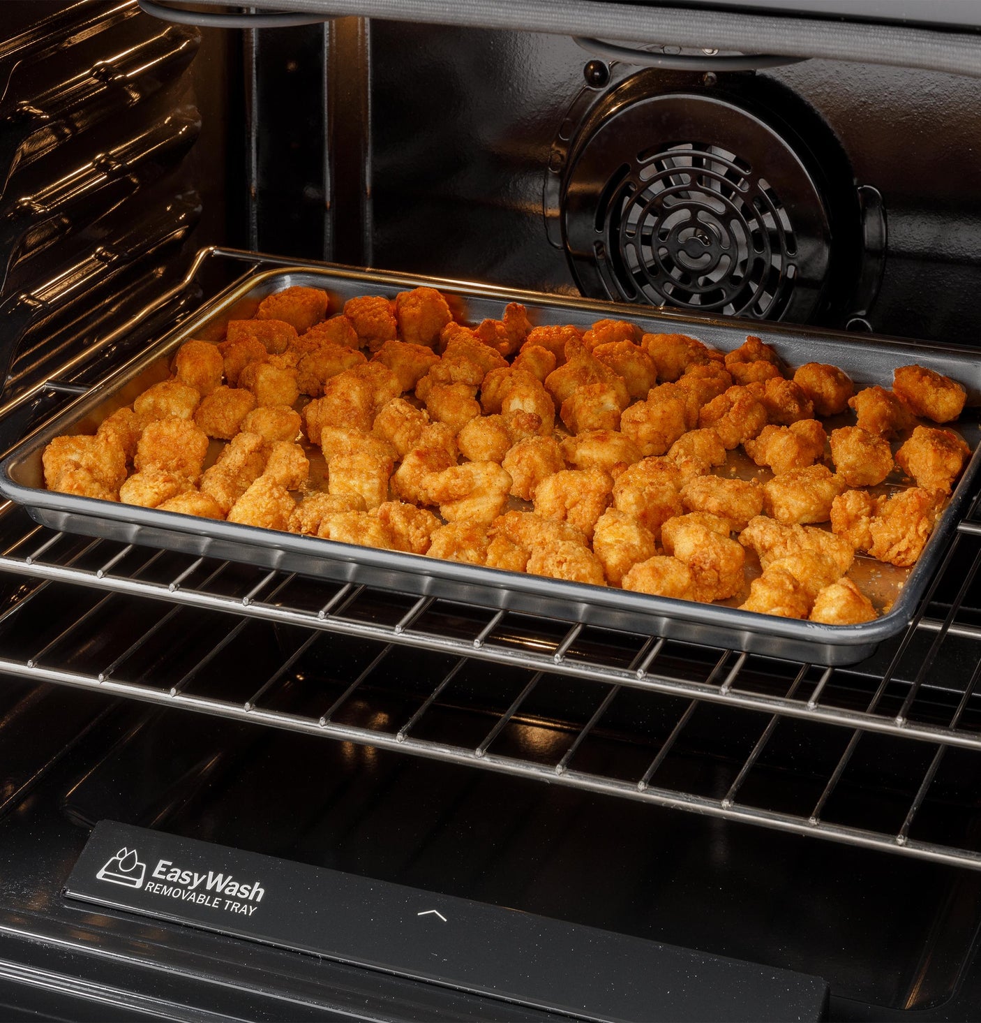 GE® 30" Slide-In Front-Control Convection Gas Range with No Preheat Air Fry and EasyWash™ Oven Tray